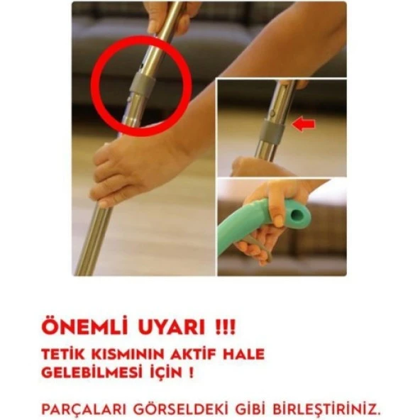 PONY SPREY MOP 3 MİKROFİBER MOP SET GRİ - Resim 3