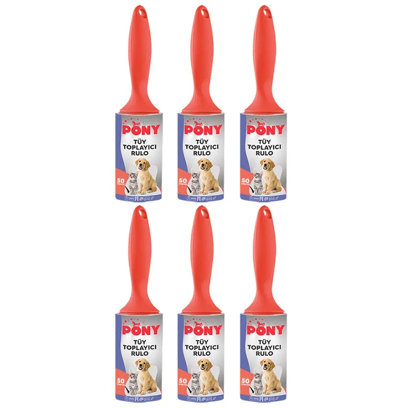 PONY TÜY TOPLAYICI RULO 6 LI SET KEDİ KÖPEK ürün görseli 1