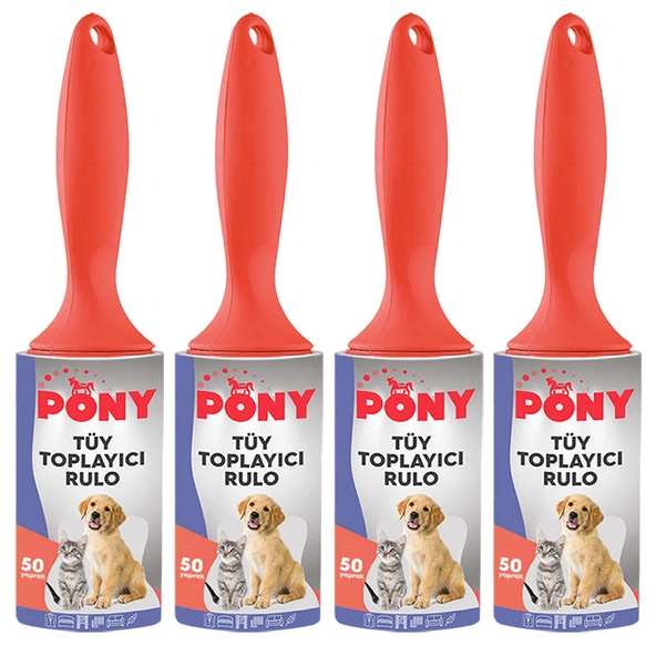 PONY TÜY TOPLAYICI RULO 4 LÜ SET KEDİ KÖPEK ürün görseli 1