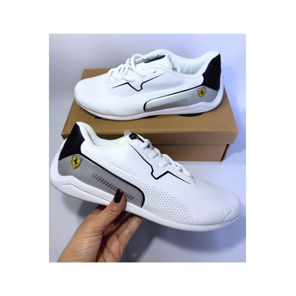 Puma Ferrari Scuderıa Drıft Cat 8 Beyaz Gümüş Ayakkabı (DAR KALIPTIR..) ürün görseli 1