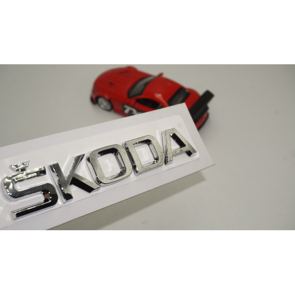 Skoda Bagaj Krom ABS Orjinal 3M 3D Yazı Logo Amblem ürün görseli 1