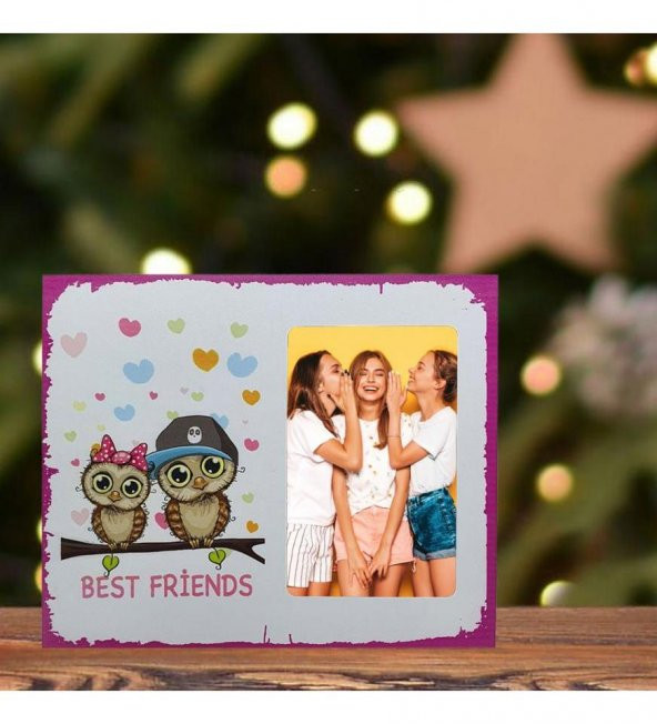 Best Friends Arkadaşa Hediye Fotoğraflı Çerçeve (FOTOĞRAF HEDİYELİ) ürün görseli 1