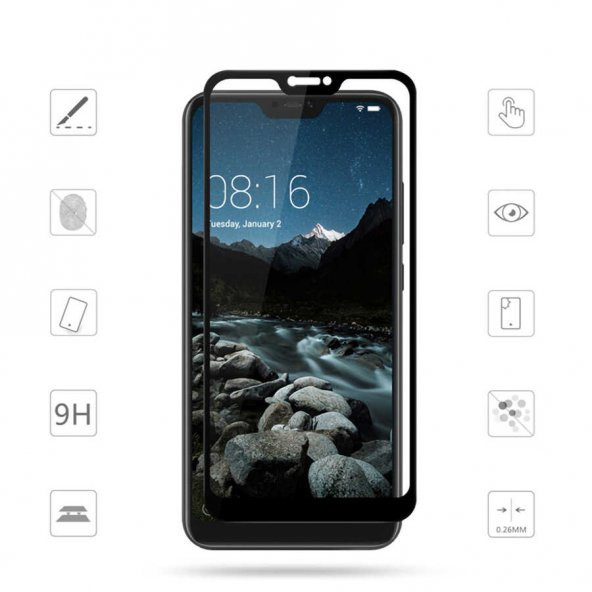 Xiaomi Mi A2 Lite Davin 5D Cam Ekran Koruyucu - Resim 2