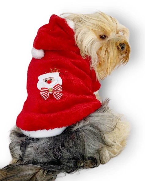Santa Time Yılbaşı Köpek Sweatshirt, Noel Sweatshirt gold - Resim 3