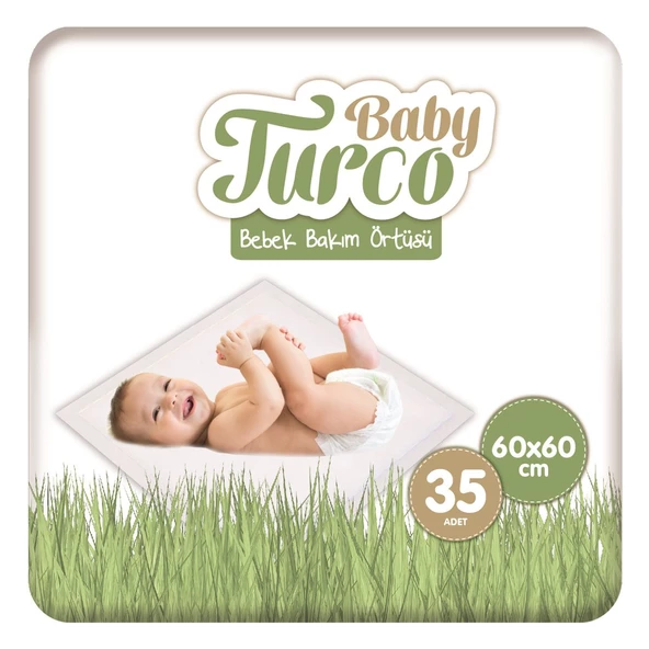 Baby Turco Bebek Bakım Örtüsü 60x60 cm 7x5 35 Adet ürün görseli 1