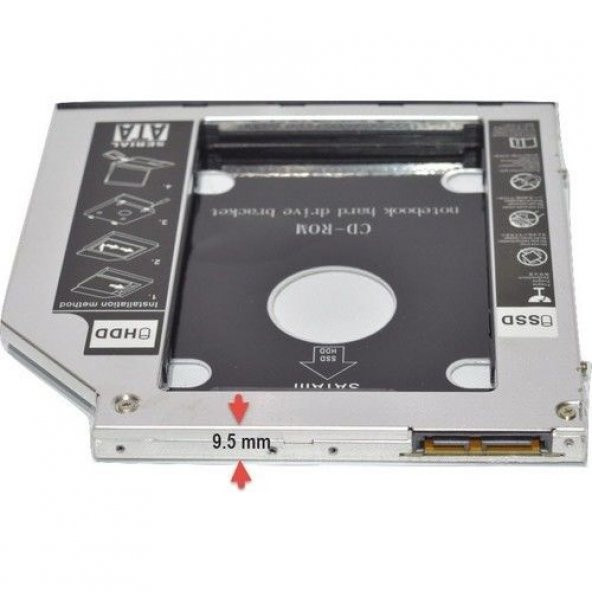 COMPAXE CD95 SATA HDD CADDY 9.5MM ürün görseli 1