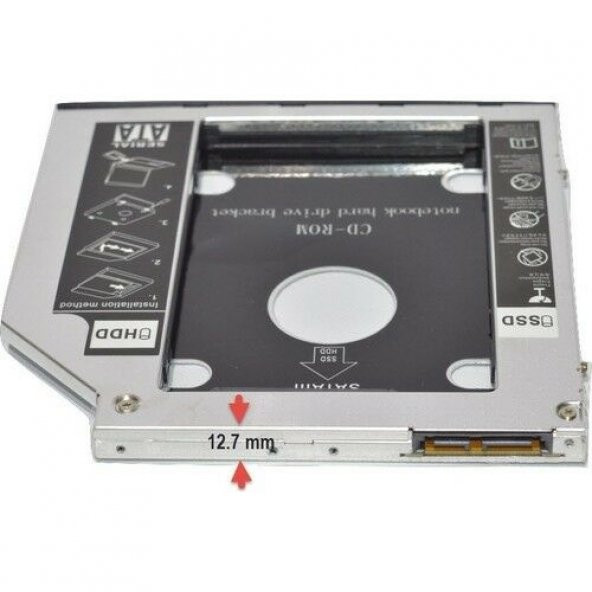 COMPAXE CD127 SATA HDD CADDY 12.7MM ürün görseli 1