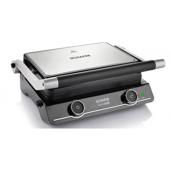 Schafer Gusto Grill 1800 W Izgara ve Tost Makinesi Inox ürün görseli 1