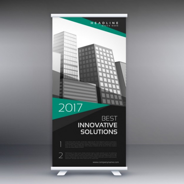 Roll Up Banner,Reklam ve Görsel standı 200x85 - Resim 2