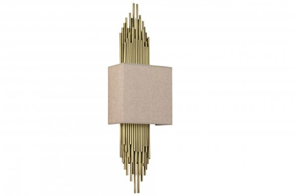 Lampaluce Straordinario Modern Tasarım Metal ve Kumaş Aplik 65cm Sarı ürün görseli 1