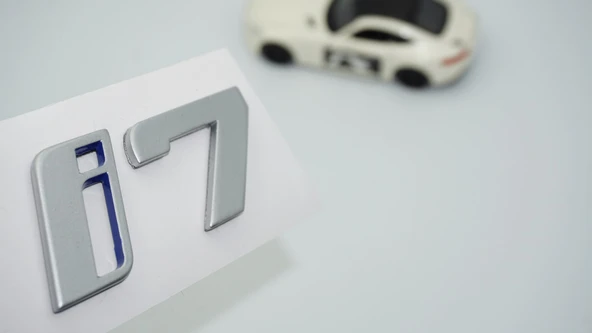 DK Tuning Yeni i7 Bagaj Gri Mavi ABS Yazı Logo Bmw İle Uyumlu ürün görseli 1