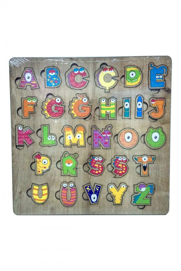 Hayal 29 Parça Türkçe Alfabe Harfler Ahşap Puzzle tutmalı bultak ürün görseli 1