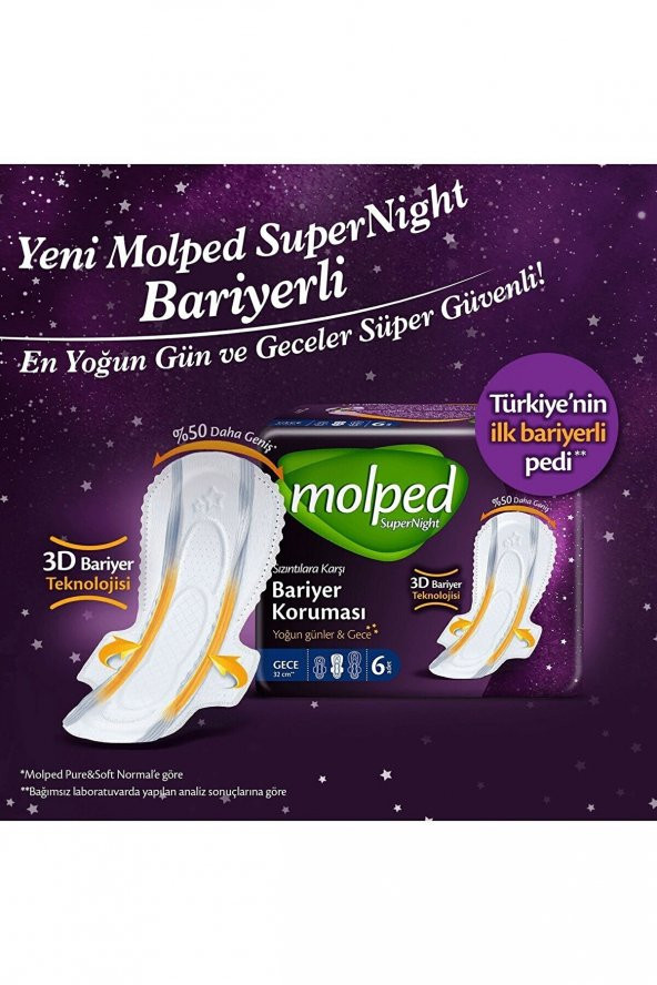 Molped Süper Ekonomik Süpernight Ped Süper Gece 14x2 28 Adet - Resim 2