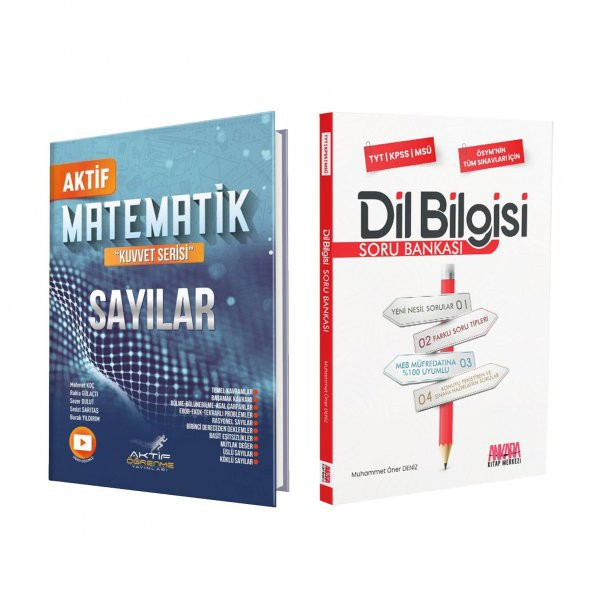 Aktif Öğrenme Sayılar ve AKM Dil Bilgisi Soru Bankası Seti 2 Kitap ürün görseli 1