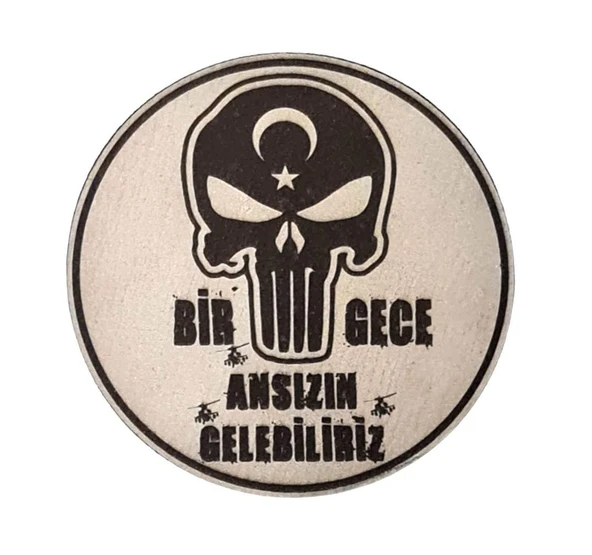 BİR GECE ANSIZIN GELEBİLİRİZ - Deri PEÇ - Arma - Askeri Patch ürün görseli 1