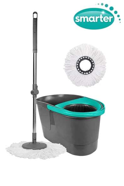 SMARTER OTOMATİK TEMİZLİK SETİ VE MİKROFİBER YEDEK MOP PASPAS ürün görseli 1