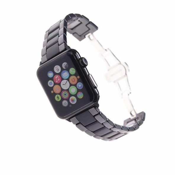 ​​​Apple Watch Ultra 49mm Kordon Mat Seramik Metal Strap Kayış ürün görseli 1