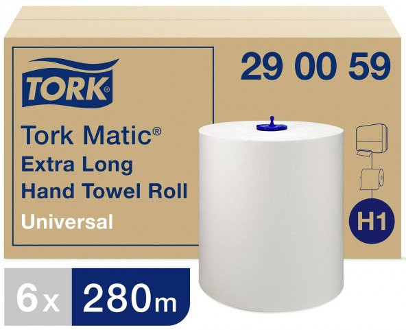 Tork Matic Hareketli Havlu Advanced 280 mt. x 6 Rulo, 21 cm., %100 Selüloz (290059) ürün görseli 1