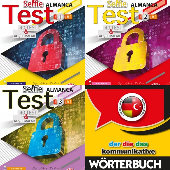 ÇIPA ALMANCA A1 SEVİYE SELFİE TEST + SÖZLÜK SETİ TOPLAM 4 KİTAP ürün görseli 1