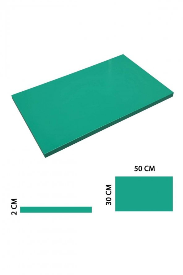 Profesyonel Yeşil Polietilen Kesme Tahtası 30x50x2 Cm ürün görseli 1