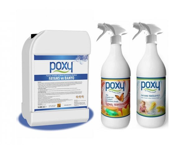 Poxy Fayans Temizleyici  5 Kg & Fayans Temizleyici  1 Kg & Genel Temizlik 1 Kg ürün görseli 1