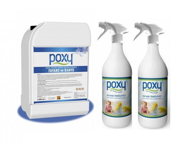 Poxy Fayans Temizleyici 5 Kg & Ağır Yağ Çözücü 2 Adet ürün görseli 1