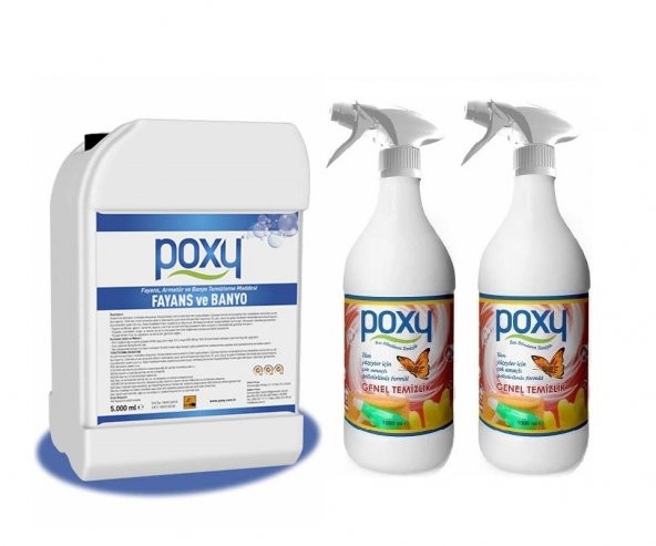 Poxy Fayans Temizleyici 5 Kg & Genel Temizlik 2 Adet ürün görseli 1