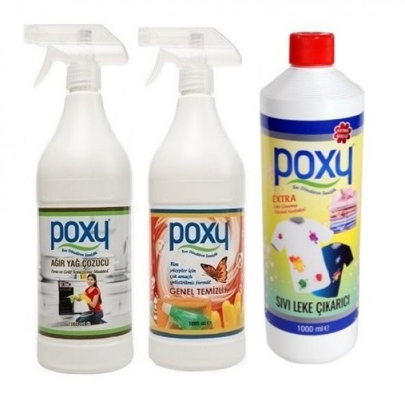 Poxy Sıvı Leke Çıkarıcı + Genel Temizlik + Ağır Yağ Çözücü ürün görseli 1