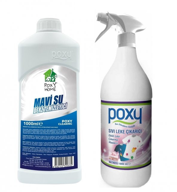 Poxy Sıvı Leke Çıkarıcı 1 Lt & Poxy Mavi Su 1Lt ürün görseli 1
