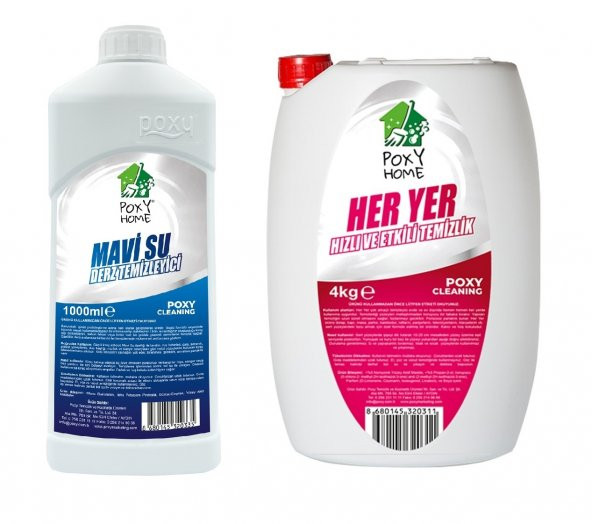 Poxy Her Yer 4 Lt & Poxy Mavi Su 1 Lt ürün görseli 1