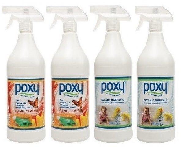 Poxy Genel Temizlik 1 Kg 2 Adet & Poxy Fayans Temizleyici 1 Kg 2 Adet ürün görseli 1