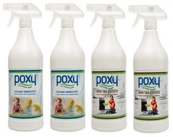 Poxy Fayans Temizleyici 1 Kg 2 Adet & Poxy Ağır Yağ Çözücü 2 Kg 1 Adet ürün görseli 1