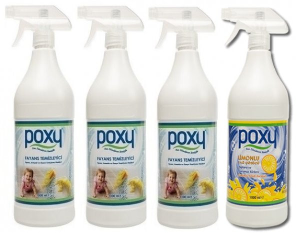 Poxy Fayans Temizleyici 1 Kg 3 Adet & Poxy Limonlu Yağ Çözücü 1 Kg 1 Adet ürün görseli 1