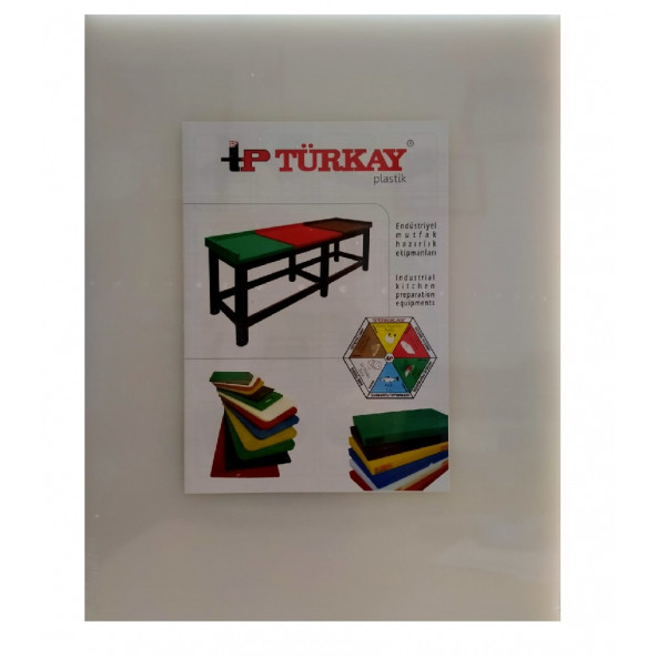 Extra Dayanıklı Plastik Polietilen Kesim Panosu Zom 50x30x2cm Beyaz ürün görseli 1