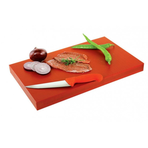 Dayanıklı Sağlam Plastik Polietilen Kesim Panosu 60x40x2cm Kırmızı ürün görseli 1