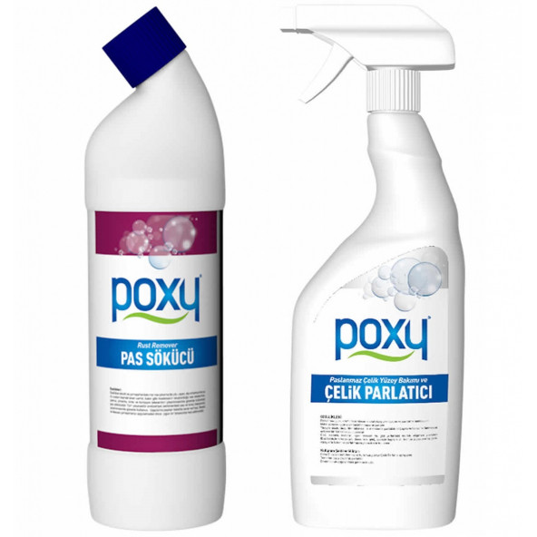 Poxy Çelik Parlatıcı 750ml  Poxy  Pas Sökücü 1 lt ürün görseli 1