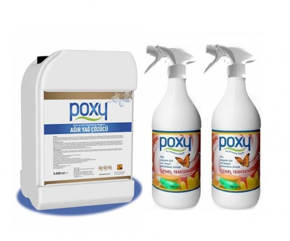 Poxy Ağır Yağ Çözücü 5 Kg & Genel Temizlik 1 Kg 2 Adet ürün görseli 1