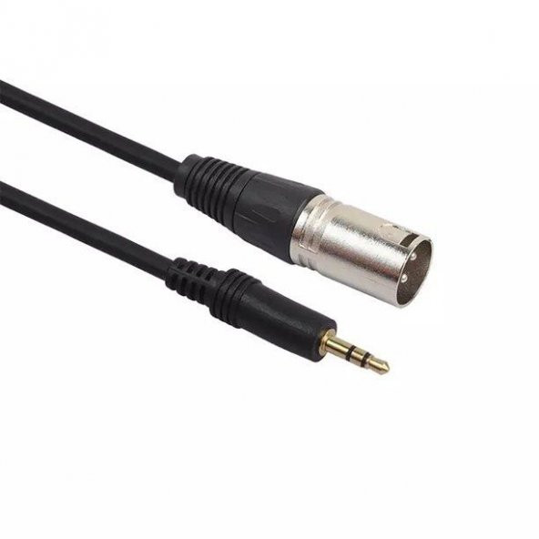 3 Pin XLR Erkek to 3.5 mm Stereo Erkek Kablo 3 Metre ürün görseli 1
