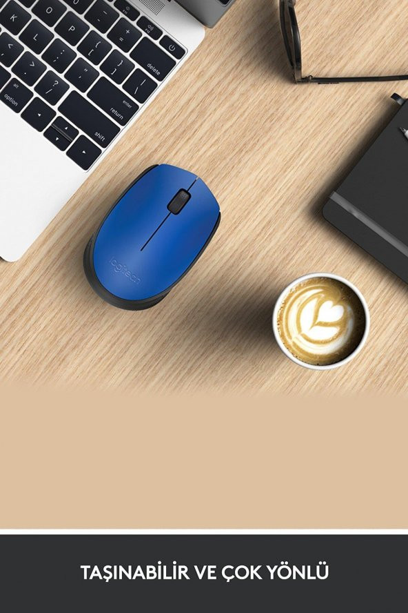 Logitech M171 Kablosuz Usb Alıcılı Optik Mouse Mavi - Resim 3
