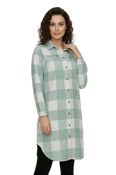 Kadın Oduncu Gömlek Tunik BGL-ST02454 - Resim 4