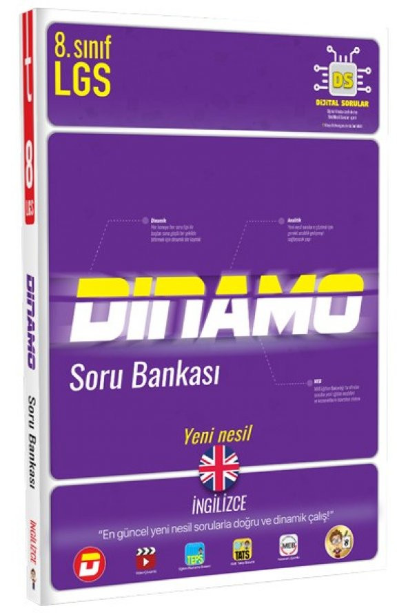 8. Sınıf İngilizce Dinamo Soru Bankası - Tonguç Yayınları ürün görseli 1