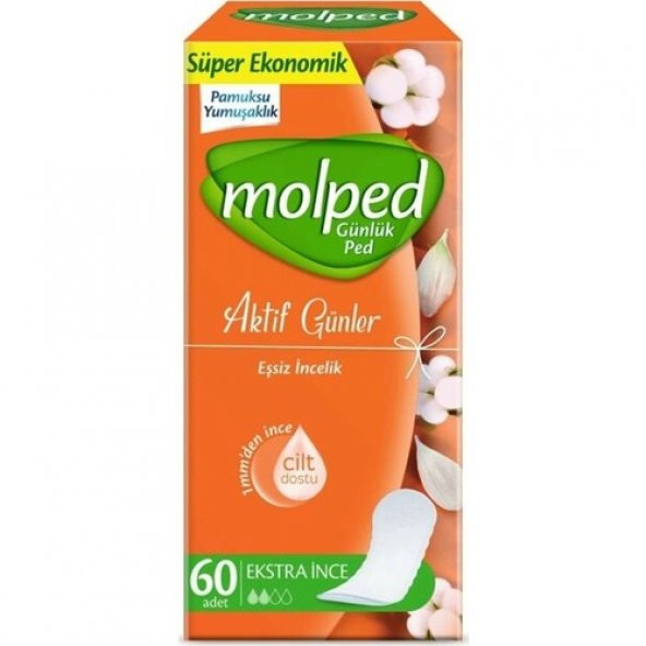 Molped Süper Ekonomik Aktif Günler Günlük Ped Ekstra İnce 60x4 240 Adet ürün görseli 1