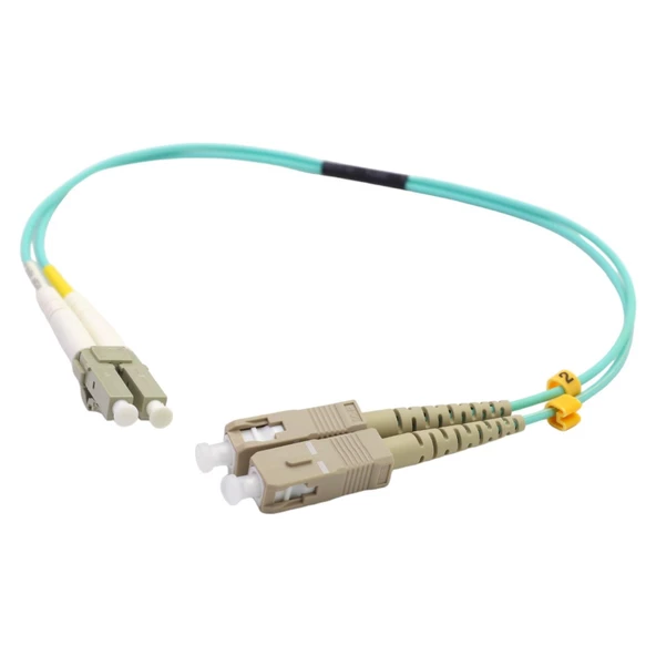FİBER PATCH CORD SC-LC MM DUPLEX 50/125 OM3 0.25 MT ürün görseli 1