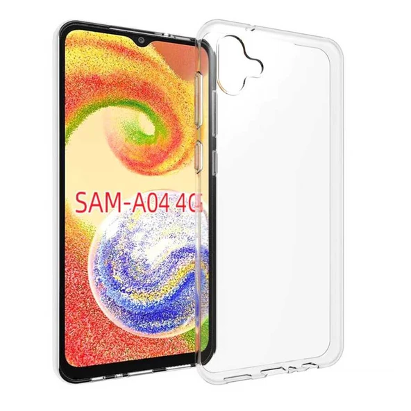 Galaxy A04 Kılıf Zore Şeffaf İnce ve Esnek Süper Silikon Kılıf ürün görseli 1