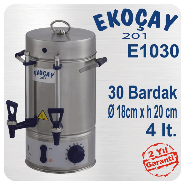 Tuğra Ekoçay Çay Makinesi 30 Bardak 4 Lt. ürün görseli 1