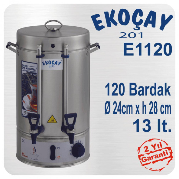 Tuğra Ekoçay Çay Makinesi 120 Bardak 13 Lt ürün görseli 1