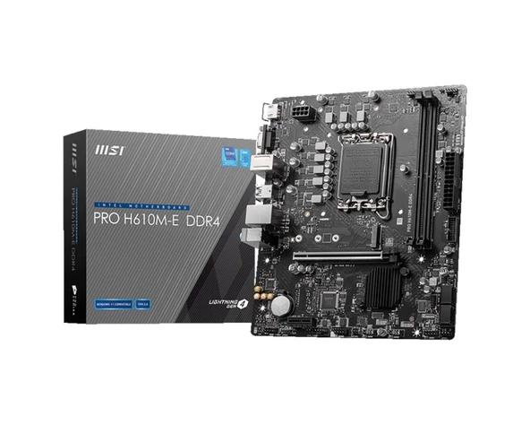 MSI Pro H610M-E D4 1700P Vga Hdmi ürün görseli 1