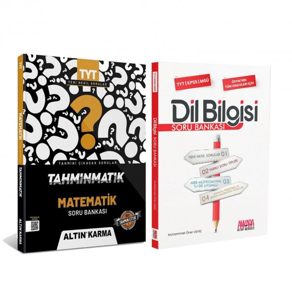 Altın Karma TYT Matematik ve AKM Dil Bilgisi Soru Bankası Kitabı Seti 2 Kitap ürün görseli 1
