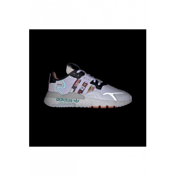 Adidas Nite Jogger Erkek Spor Ayakkabısı Beyaz Turuncu ürün görseli 1