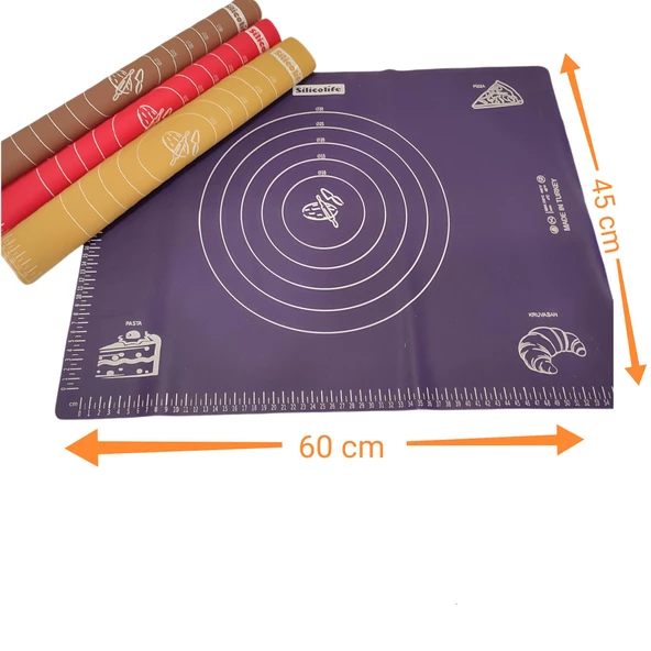 SİLİCOLİFE ÖLÇÜLÜ BÜYÜK HAMUR MATI 45*60 CM ürün görseli 1